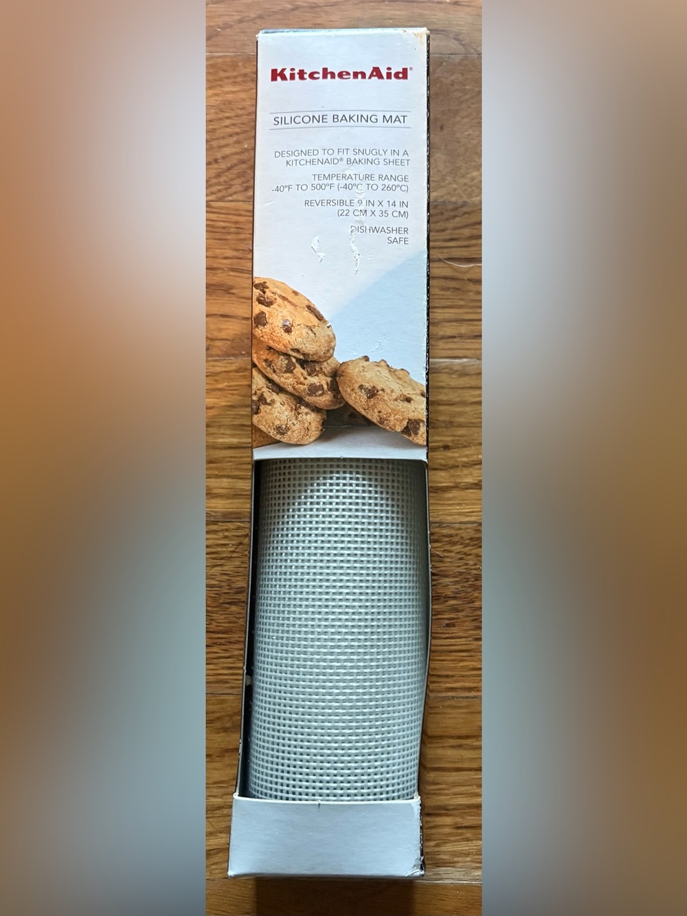KitchenAid Silicone Reversible Baking Mat 9 x 14, Gray, NIB